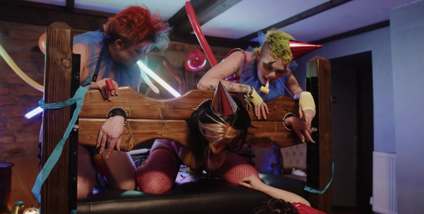 punkgoblin: Clown Orgy: Oral, Spit &amp; Strap Ons
