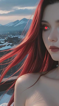 Rumunská Demoness Immortal Enchantress na bouři na střeše