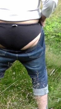 Jen Is Peeing on a Field