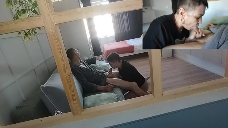 Johny84helen: 헬렌과 조니: 부엌과 소파에서 아침 유혹