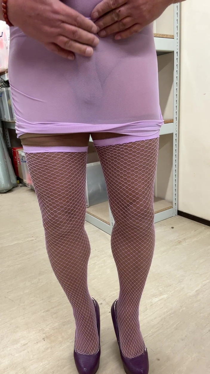 Kellycd2022: Kellycd2022 Seksi Dalam Lilac, Rasa Miang Dan Miang Sebelum Kerja