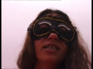 Real Home Made: Hot masked woman in red tastes a hard big cock