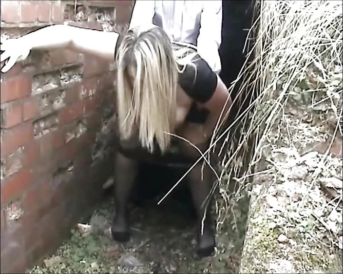 Dogging after dark: Wife fucked in air raid shelter