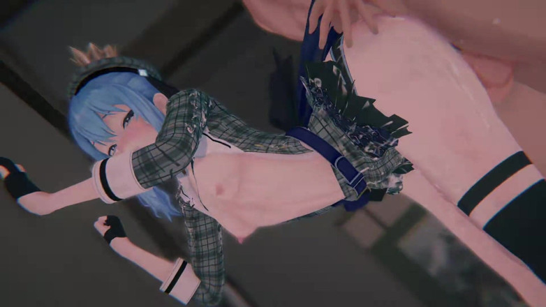Tomu aisuman: Suisei's Squad Wiped: Cowgirl, POV Sandwich DP