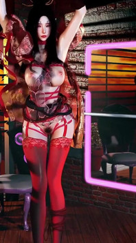 3 boyutlu ateşli cosplay modeli büyük yarakla sert seks yapıyor