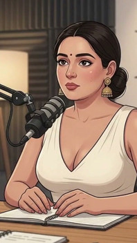 Mevrouw Sudha sexy Indische vrouwen van middelbare leeftijd werden geneukt door een jonge kerel in een podcast