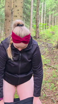 Outdoor Peeing in the Forest - My Husband Loves Watching Me Piss