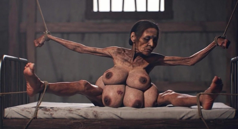 YOUR BEST FANTASY: Alte oma mit 6 brüsten in bondage - Extrem geil &amp;cumming hart (ai)