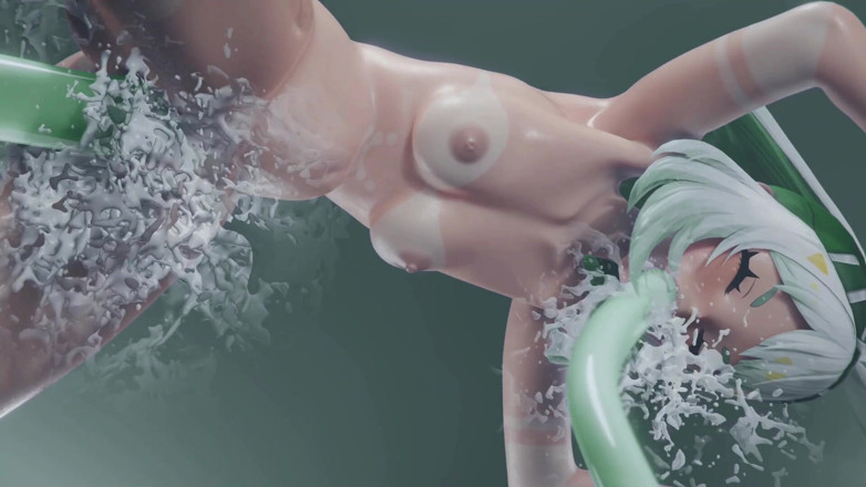Smixix: Mualani green slime dupla penetração e boquete creampie extra cum...