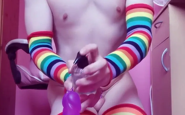 Rainbow Femboy: 3 Videos of Using My Big Toys