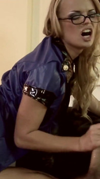 Sexy policewoman with hot anal