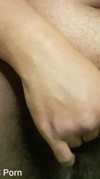 Rubbing Fingering My Hairy Pussy Stimulating My Clit with Vibrator