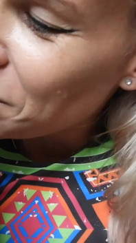 Squirt Soaked Blue Lace Thong Play