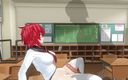 H3DC: 3D hentai fodeu uma universitária em cima da mesa