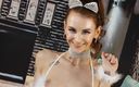 Bravo Models Media: 417 - Адель Единорог в качестве Kitty Венецианский маски костюм