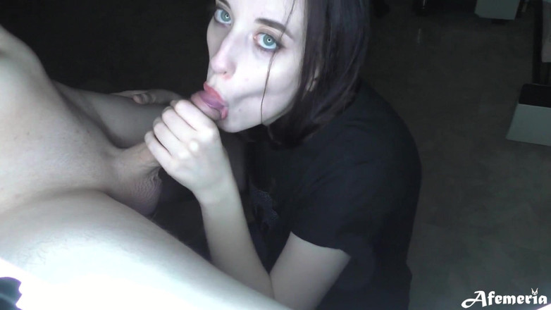 Afemeria: Sexy lover girl sucks my dick and swallows all cum