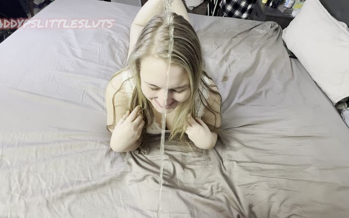 DaddysLittleSluts: Daddy Drenches Me in Piss!
