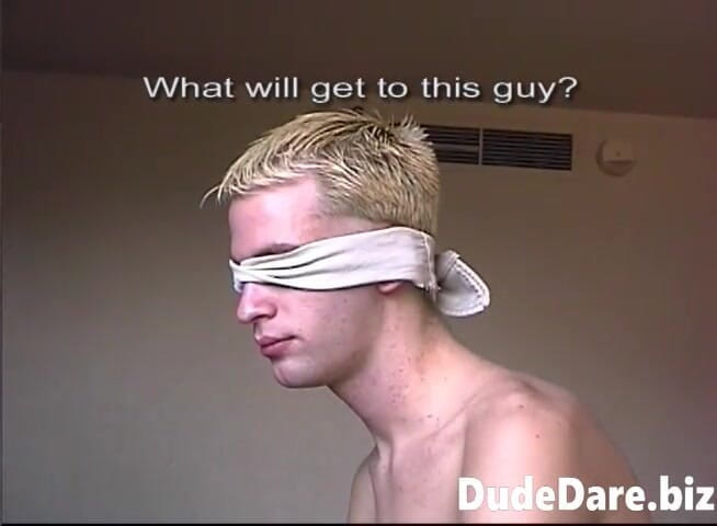 DudeDare: Pretty blonde dude gets his asshole toyed during a fraternity...