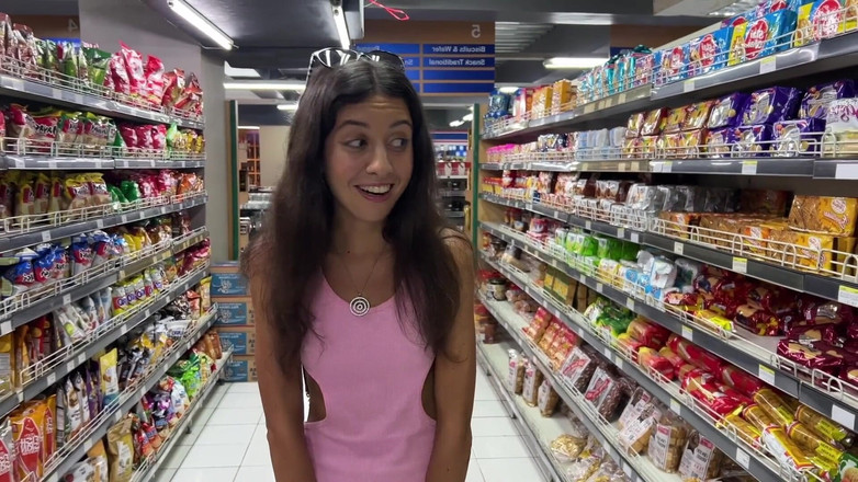 Dis Diger: 공공 슈퍼마켓에서 사정 - 얼굴 페티쉬 야외 오럴