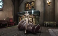 Sexy Witch with Silver Hair Take Ogre Dick From Behind | Warcraft Porn Parody