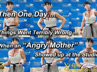 Vegas Casting Couch: 怒って動揺した継母 - スタジオに現れる - 裸になる彼女の義理の娘について尋ねる