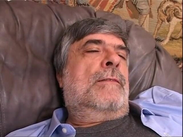 Xtime Network: Cute brunette riding old man's cock