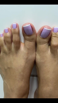 Lilac French Nails
