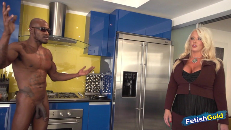 Family Role Play: Lucky black man with huge cock bangs deep busty brunette...