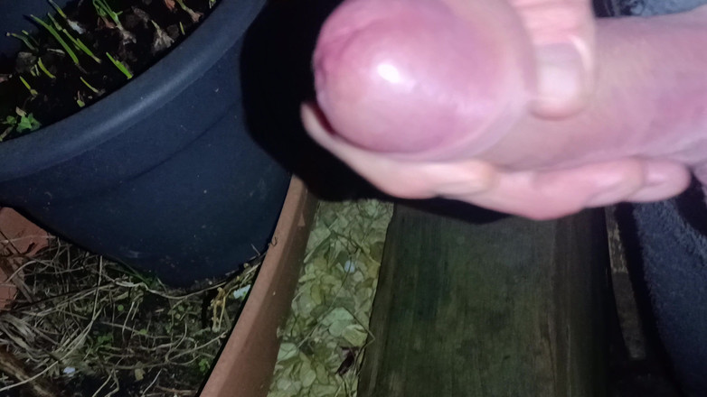 Rockardglans: Night Time Outdoor Onesie Wank, Close up Edging and Cumming -...