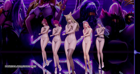 3D-Hentai Games: Somi - Cosa aspettate per la danza nuda Ahri Akali Akali...