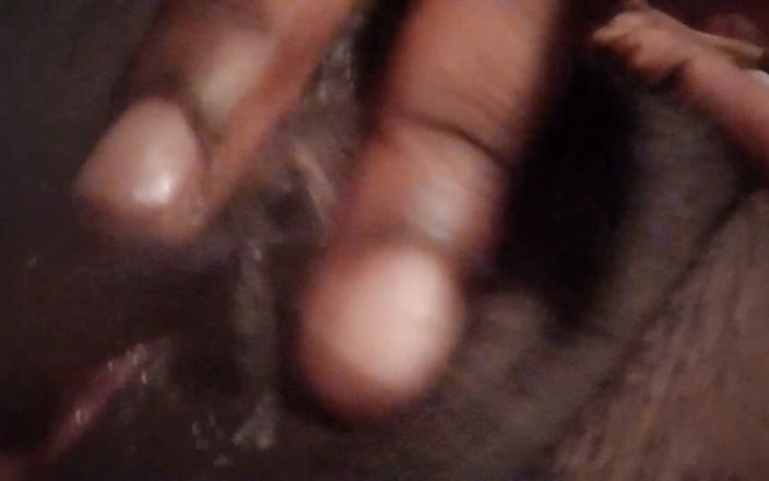 Super sexy ebony cuties: Close up Rubbing Spreading My Pink Black Pussy