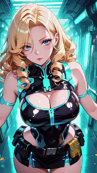 Cyber Awakening: the Blonde Warrior's Secret!