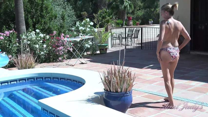 Auntjudys - Horny 64yo GILF Mrs. Marta Gets Naughty by the Pool (Aunt Judy's)