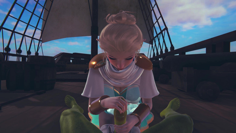 Waifu club 3D: Elf comel melancap zakar orc pov