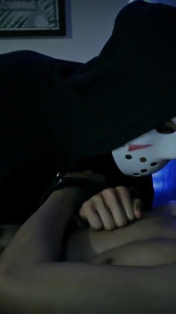 Halloween Slasher Magic C Caught Hot Twink Andres Zp Jerking His Big Dick and Gave Him a Helping Hand