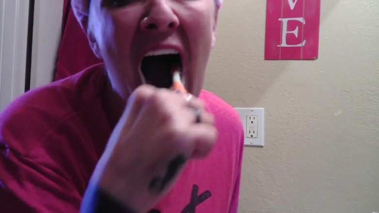 Abby Anna: Gargling teeth brushing