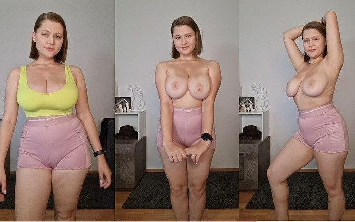 Tina Angel: Грудаста фітнес-красуня не може стримати свої цицьки в спортивному топі