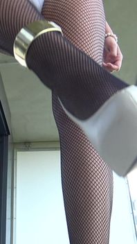 Fishnet Shoe Play