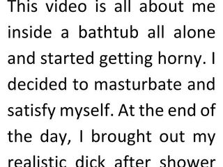 Darky: Cewek kulit hitam masturbasi di bak mandi