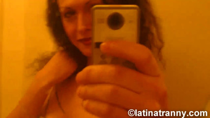 Nikki Montero: Nikki on the mirror being sissy