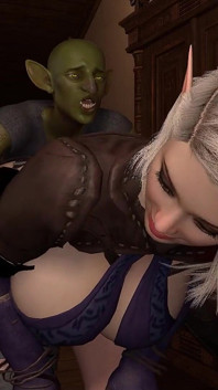 Goblin Pounding Thick Elf Ass Standing