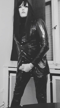 Hot in Shiny Pvc Clothes, Lack Pants, Gloves...