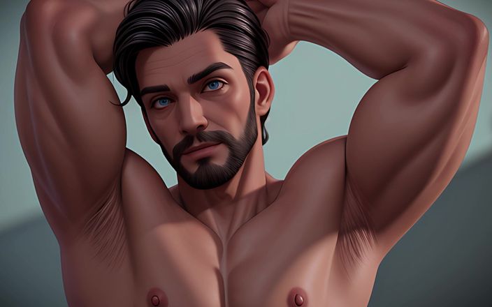 Erotic Man: Scruffy Hunks: diavoorstelling van scruffy 3D cgi-mannen