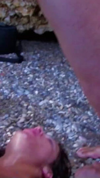 Sexy teen Shannya makes vacation perfect and gets ass fucked on the beach