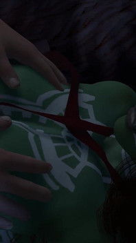 Pounding a Tribal Orc Woman Only to Cun on Her Tits