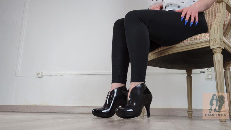 Dame Olga: (705) Kolekcja butów: Buty na wysokim obcasie Galaretki Ankle - Dame...