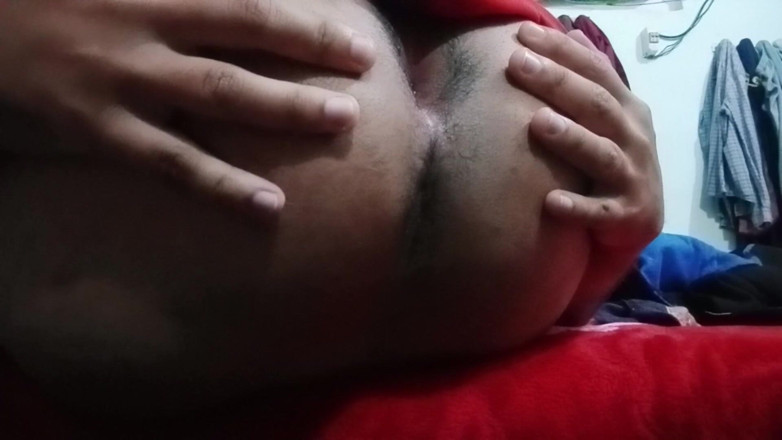 Gaurisissy: Indian Gay Crossdresser Gaurisissy Pressing Her Big Boobs and Fingering...