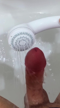 샤워 헤드 Frenulum 오르가즘과 정액