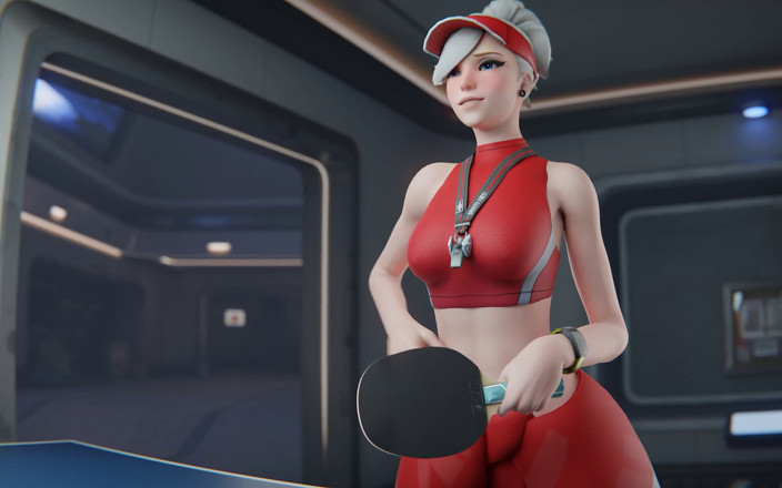 Orlikx: Tenisový zápas Mercy - Těsná kundička na lince - 3D Overwatch Animace