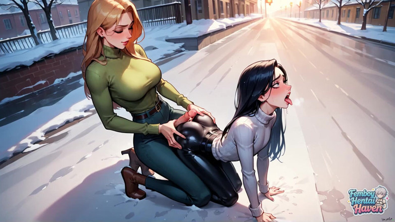 Femboy Hentai Haven: Transvestite Thrills on City Street's Anal Bliss XXX!